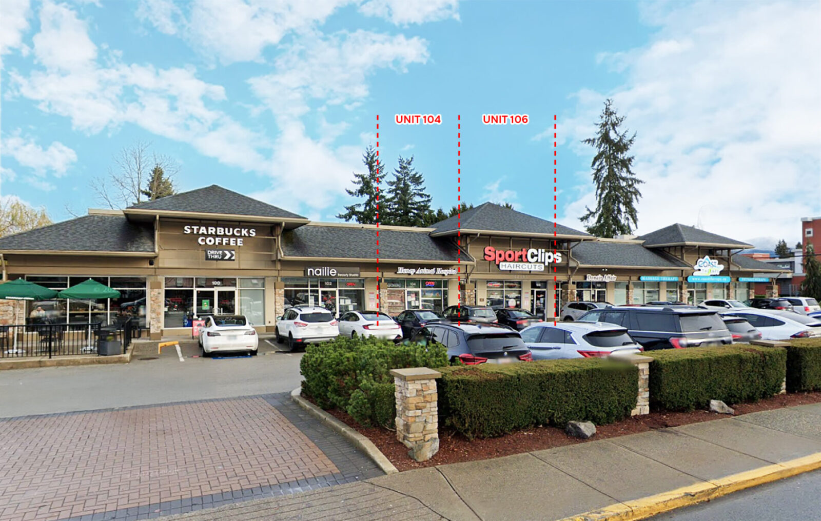 retail spaces at Maple Ridge Plaza